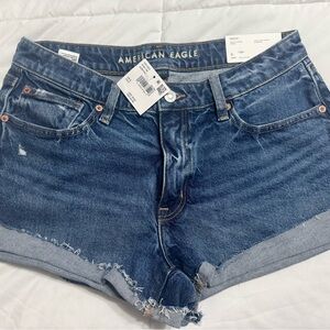 New American Eagle Outfitters Perfect Shortie Dark Blue Jean Shorts